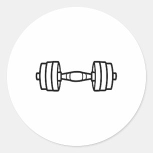 Adesivo Esporte de musculação minimalista haltere simples