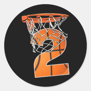 Adesivo Esporte segundo aniversário, 2 Anos De Basquete, 2