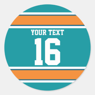 Adesivo Esportes Aqua Verdes e Laranja Personalizados