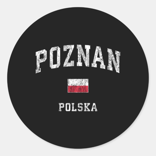 Adesivo Esportes atléticos Poznan Polônia Polska (Frente)