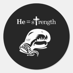 Adesivo Esportes Cristãos, Inspiração Citação Jesus Boxing