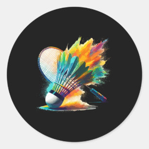 Adesivo Esportes De Arte Lixada Do Jogador De Badminton Sh