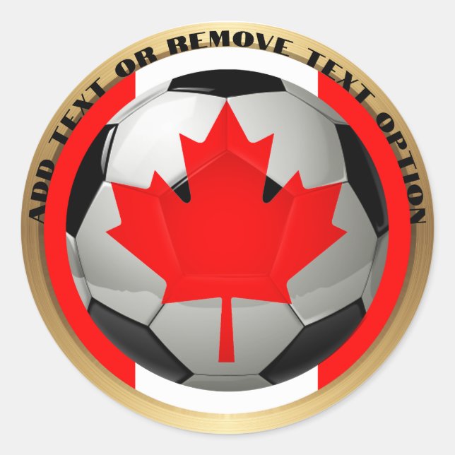 Adesivo Esportes de Bola de Futebol do Canadá (Frente)