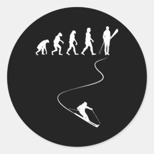 Adesivo Esportes de Inverno de Esqui Evolução do Amante de