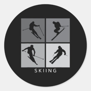 Adesivo Esportes de inverno de esqui Silhouette Alpino Ski