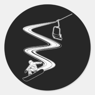 Adesivo Esportes De Inverno De Snowboard Illus