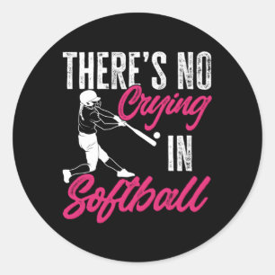 Adesivo Esportes Não Há Chorando No Softball