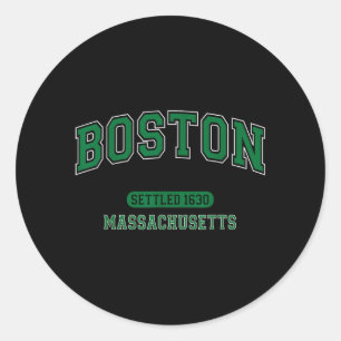 Adesivo Esportes Vintage Boston Massachusetts Colonizado 1