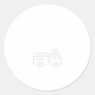 Adesivo Esposa Bombeiro Wee Woo Suse Fofo Estética Minimal