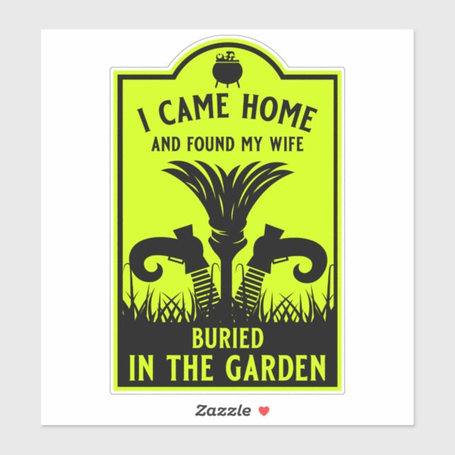 Adesivo Esposa de Bruxa Engraçada (Folha)