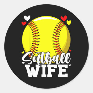 Adesivo Esposa de Softbol para Mulheres Família Correspond