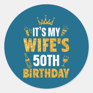 Adesivo Esposa é o 50º aniversário da minha esposa 1975 50
