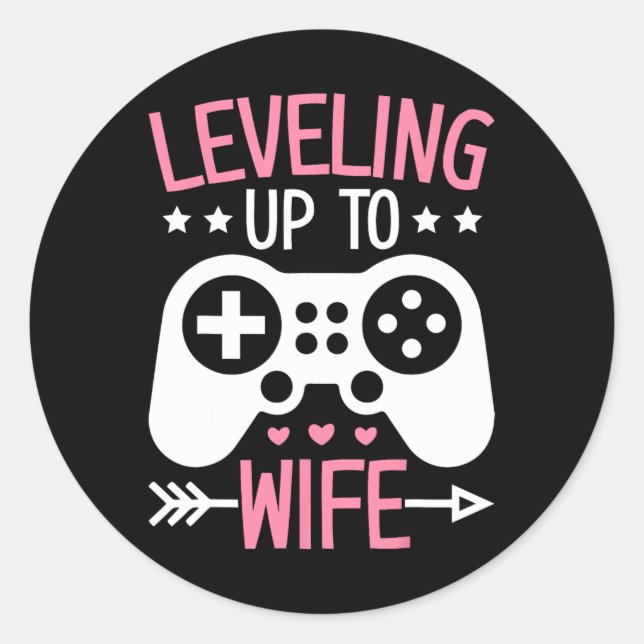 Adesivo Esposa Gamer Mãe Subindo de Nível Para Esposa Joga (Frente)