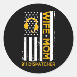 Adesivo Esposa Mãe Despachante 911 Bandeira dos EUA Dia da