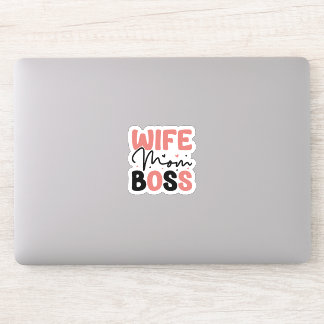 Adesivo Esposa Mãe Menina Chefe Caligrafia Estética