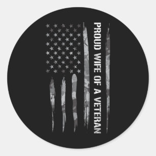 Adesivo Esposa Orgulhosa De Um Veterano - Bandeira America
