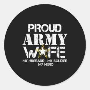 Adesivo Esposa orgulhosa do exército t para esposa militar