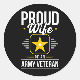 Adesivo Esposa Veterana Do Exército Esposa Orgulhosa De Mu
