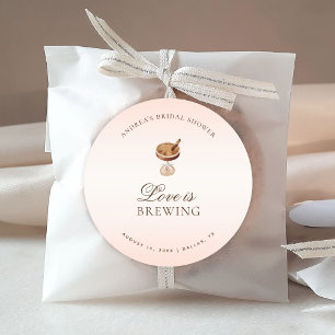 Adesivo Espresso Amor de Café está Fermentando Chá de Noiv