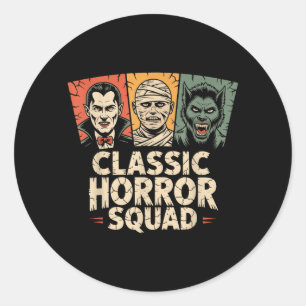 Adesivo Esquadão de Terror Clic Vintage Halloween Monstro
