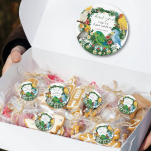 Adesivo Esquadra Chá de fraldas de Papagaios Selvagens de