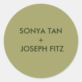 Adesivo Esquadra de Envelope Mínimo de Casamento Elegante