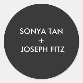 Adesivo Esquadra de Envelope Mínimo de Casamento Elegante