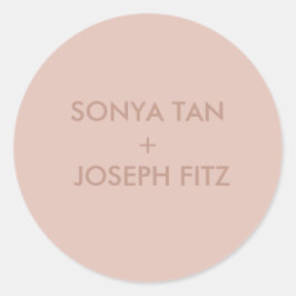 Adesivo Esquadra de Envelope Mínimo de Casamento Elegante