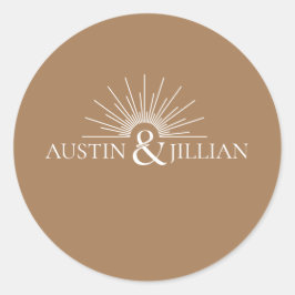 Adesivo Esquadra de Envelope Mínimo de Casamento Elegante