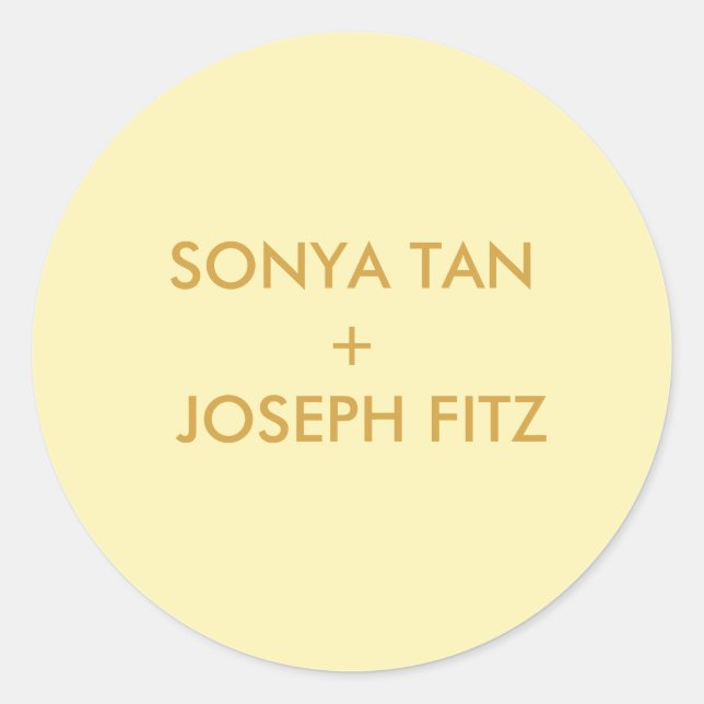 Adesivo Esquadra de Envelope Mínimo de Casamento Elegante (Frente)