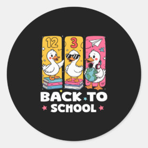Adesivo Esquadrão da escola de pato engraçado primeiro dia