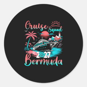 Adesivo Esquadrão de cruzeiro bermuda 2027 férias tropicai