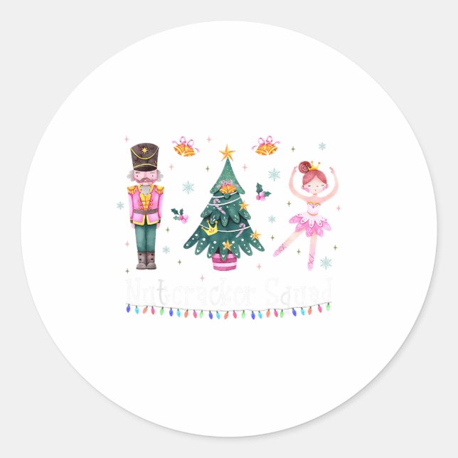 Adesivo Esquadrão de Dança de Ballet Nutcracker de Natal M (Frente)