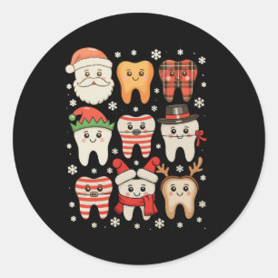 Adesivo Esquadrão de Dentes de Natal Dental Equipe Dentist
