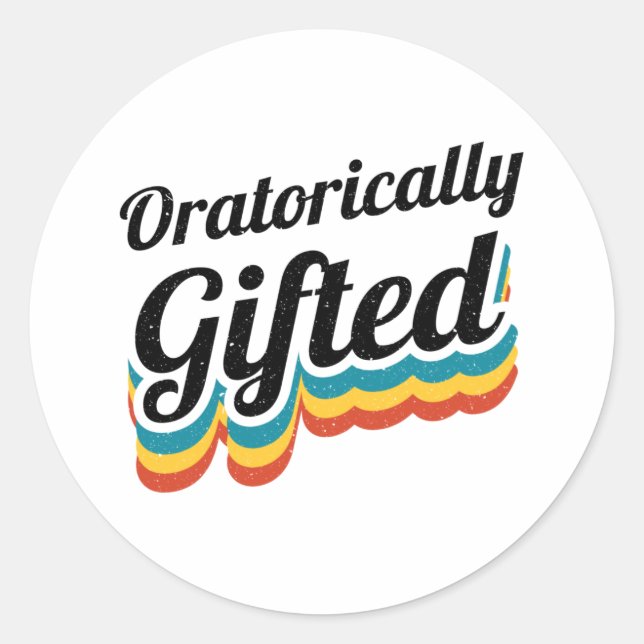 Adesivo Esquadrão de Discussão Oratoricamente Dotado bater (Frente)