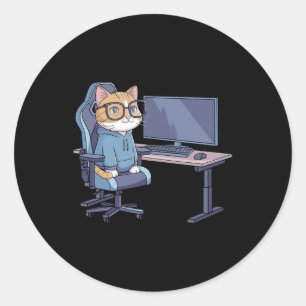 Adesivo Esquadrão de Gato Gamer Meme Divertido 