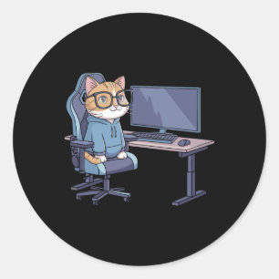 Adesivo Esquadrão de Gato Gamer Meme Divertido 1 
