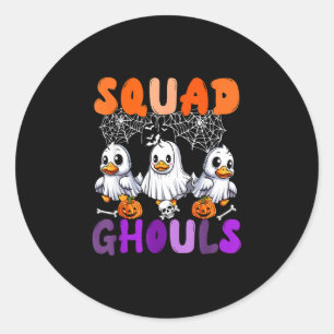 Adesivo Esquadrão de halloween ghouls três patos fofos cos