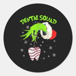 Adesivo Esquadrão de Natal de Odontologia Dentista Bonito