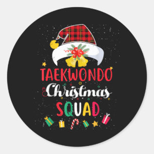 Adesivo Esquadrão de Natal de Taekwondo Chapéu de Papai No