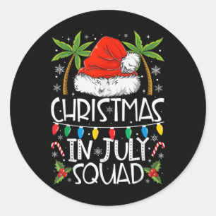 Adesivo Esquadrão de Natal em Julho Divertido Xmas de Verã