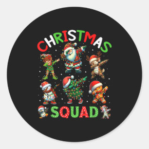 Adesivo Esquadrão de Natal Papai Noel Dabbing Elfo Família