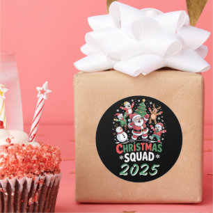 Adesivo Esquadrão de Natal Personalizado 2025 Família Papa