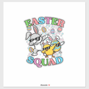 Adesivo Esquadrão de Páscoa Coelho Ovo Frango Dab Equipe C