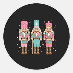 Adesivo Esquadrão de quebra-nozes rosa vintage Natal femin
