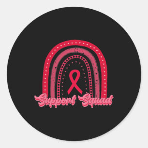 Adesivo esquadrão de reconhecimento de cancer vermelho do