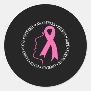 Adesivo Esquadrão de Suporte de Fita Rosa de Consciência d