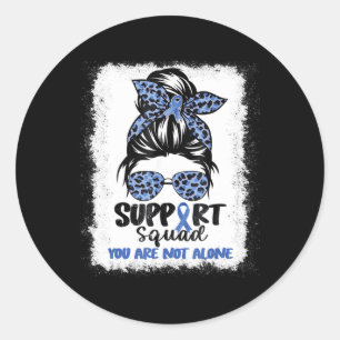 Adesivo Esquadrão de suporte Messy Bun Blue Warrior Ataxia