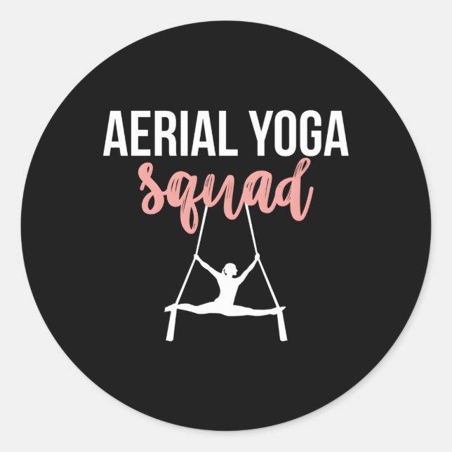 Adesivo Esquadrão de Yoga aérea Slingyoga Flyoga (Frente)