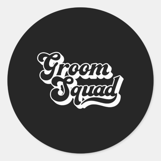 Adesivo Esquadrão do Noivo Festa do Solteirão Equipe Mascu (Frente)